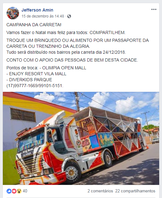 Carreta Da Alegria De Brinquedos: Promoções