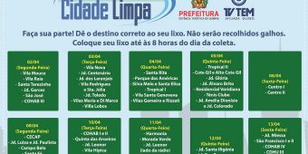 Cronograma - Cidade Limpa