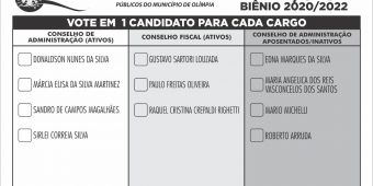 Cedula de Votacao - Eleicao OlimpiaPrev