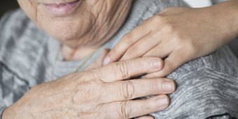 Closeup of a support hands