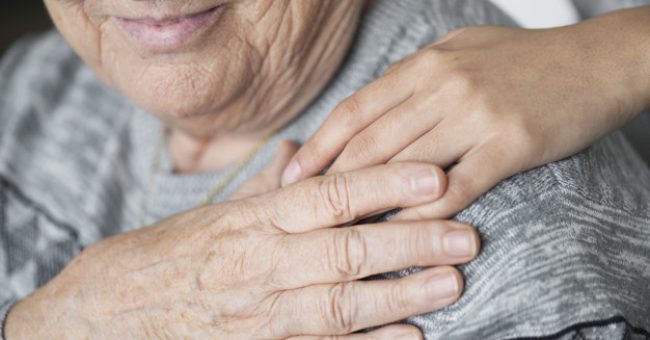 Closeup of a support hands