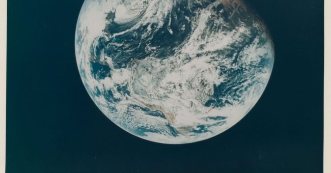 Lot 210, First human-taken photograph of the Planet Earth by Apollo 8 crew member William Anders from December 1968, one of the space photographs in a collection up for auction at Christie's, is seen in this handout image. William Anders/Christie's/Handout via REUTERS  THIS IMAGE HAS BEEN SUPPLIED BY A THIRD PARTY. MANDATORY CREDIT. NO RESALES. NO ARCHIVES. NO NEW USES AFTER NOVEMBER 20, 2020