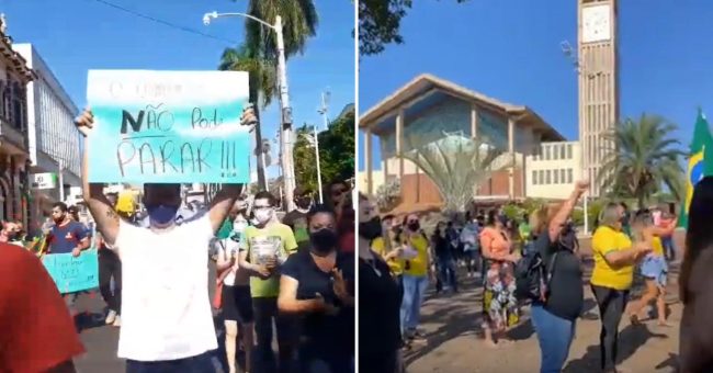 Protesto em Olímpia